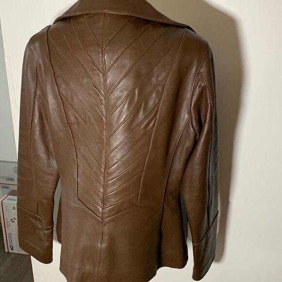 Avanti brown jacket size small leather - Picture 3 of 8